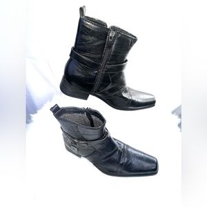 BONAFINI Men Faux Leather Ankle Boots 7.5